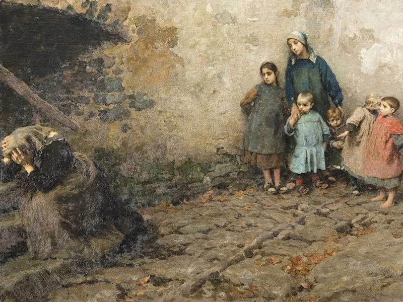 1853-Luigi Rossi - La scuola del dolore - Gallerie di Piazza Scala, Milano